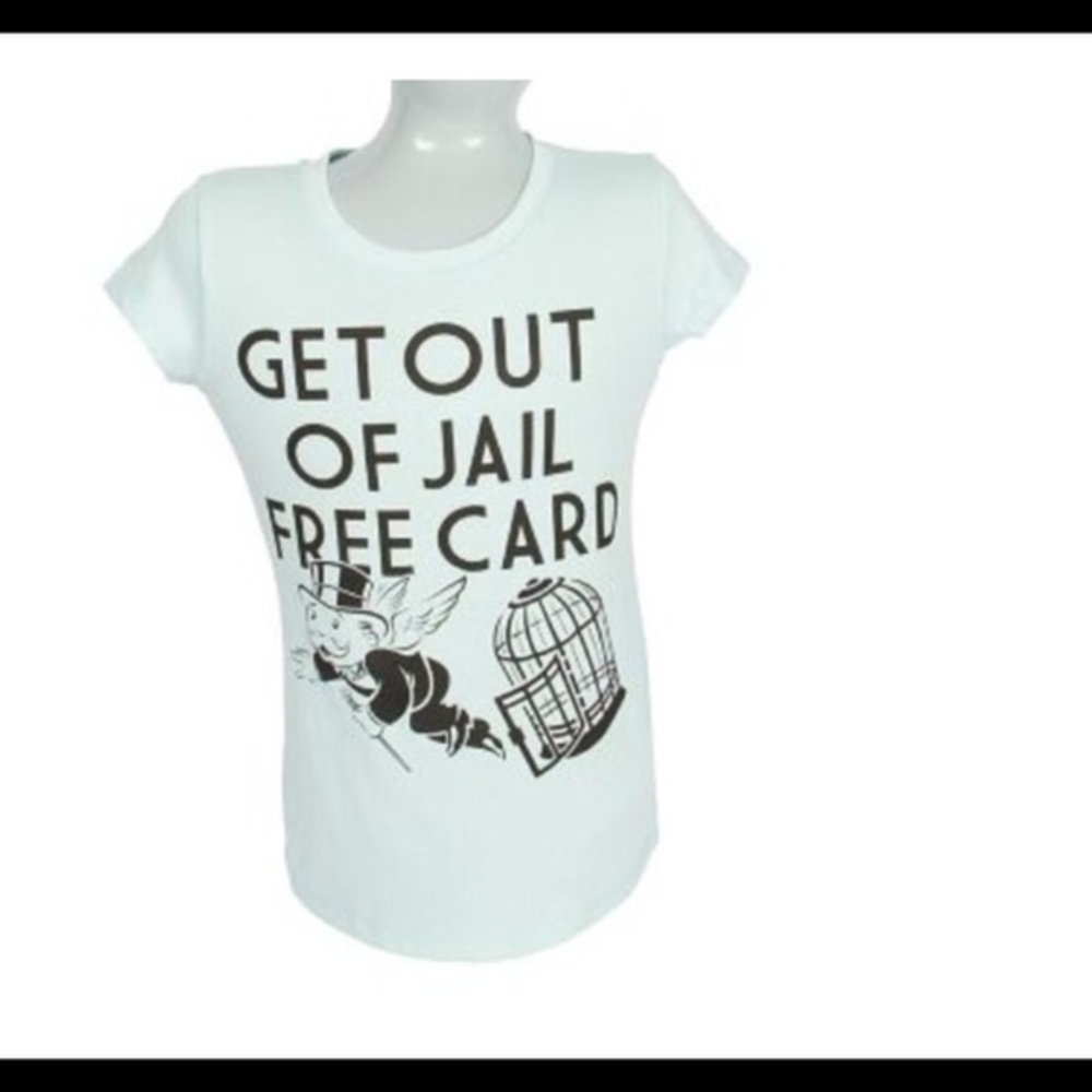 NWT Get Out of Jail Monopoly T Shirt Fits Size S